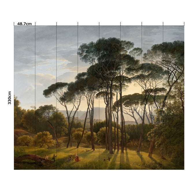 NLXL RIJKSMUSEUM WALLPAPER PRESENTED BY PIET HEIN EEK UMBRELLA PINES RKS-01 (8パネル)