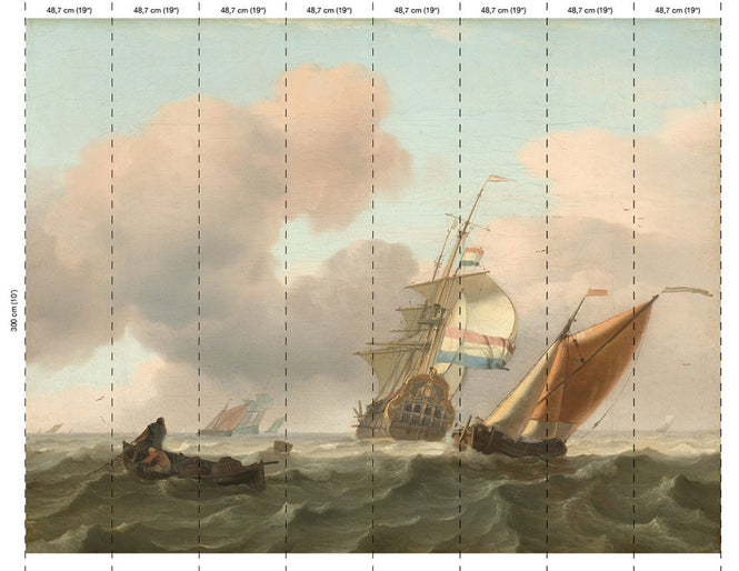 NLXL RIJKSMUSEUM WALLPAPER PRESENTED BY PIET HEIN EEK ROUGH SEA RKS-05 (Full size)