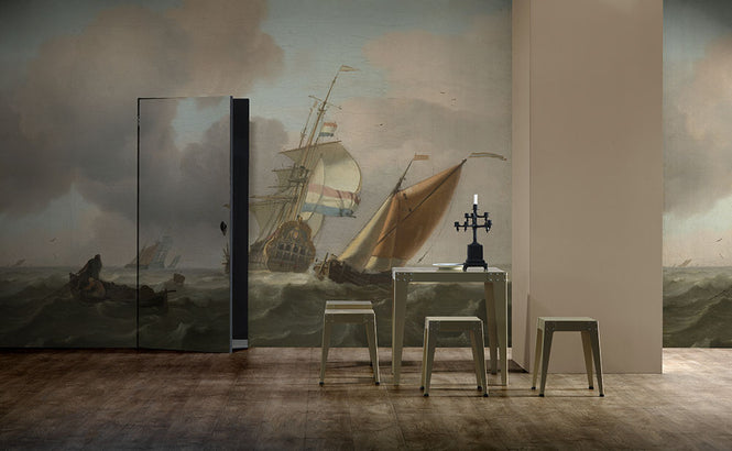 NLXL RIJKSMUSEUM WALLPAPER PRESENTED BY PIET HEIN EEK ROUGH SEA RKS-05 (6パネル)