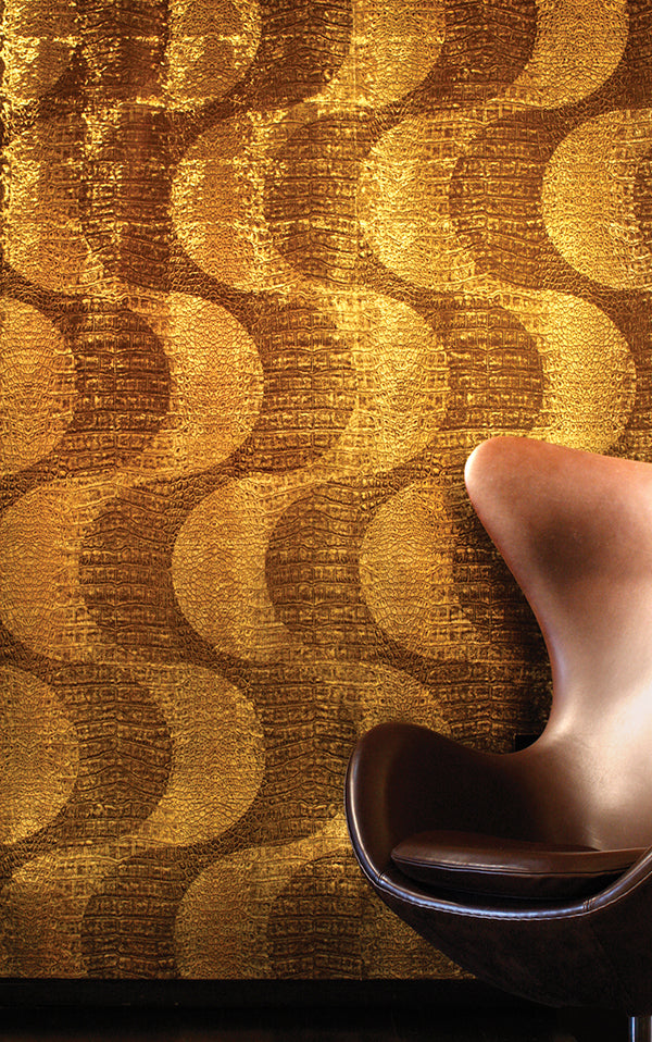 Flavor Paper RIO CROCODILLO / Caiman On Gold Ponyskin Foil