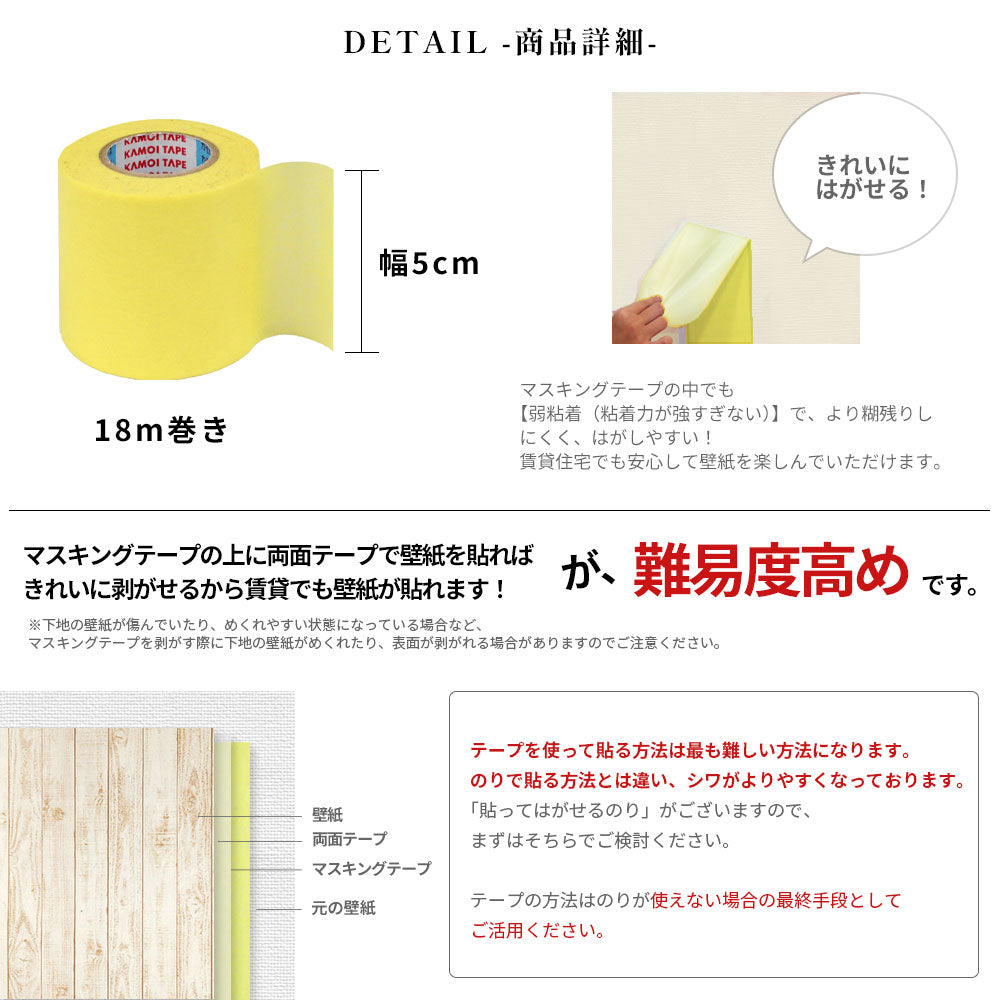 壁紙用マスキングテープ(5cmx18m) | 輸入壁紙専門店 WALPA – WALPA.jp