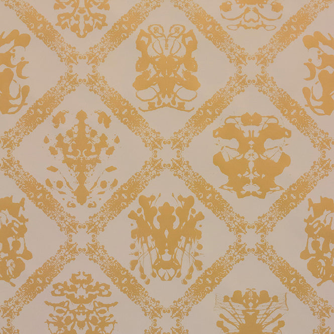Andy Warhol / Rorschach / Golden Peach On Linen