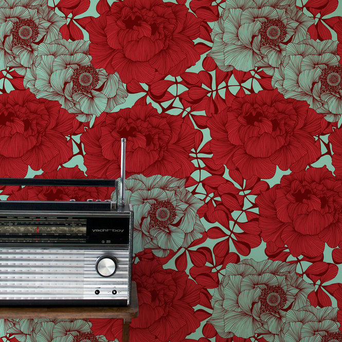 Camilla Meijer / Rose Flower poppy red WP09-RF01-PO
