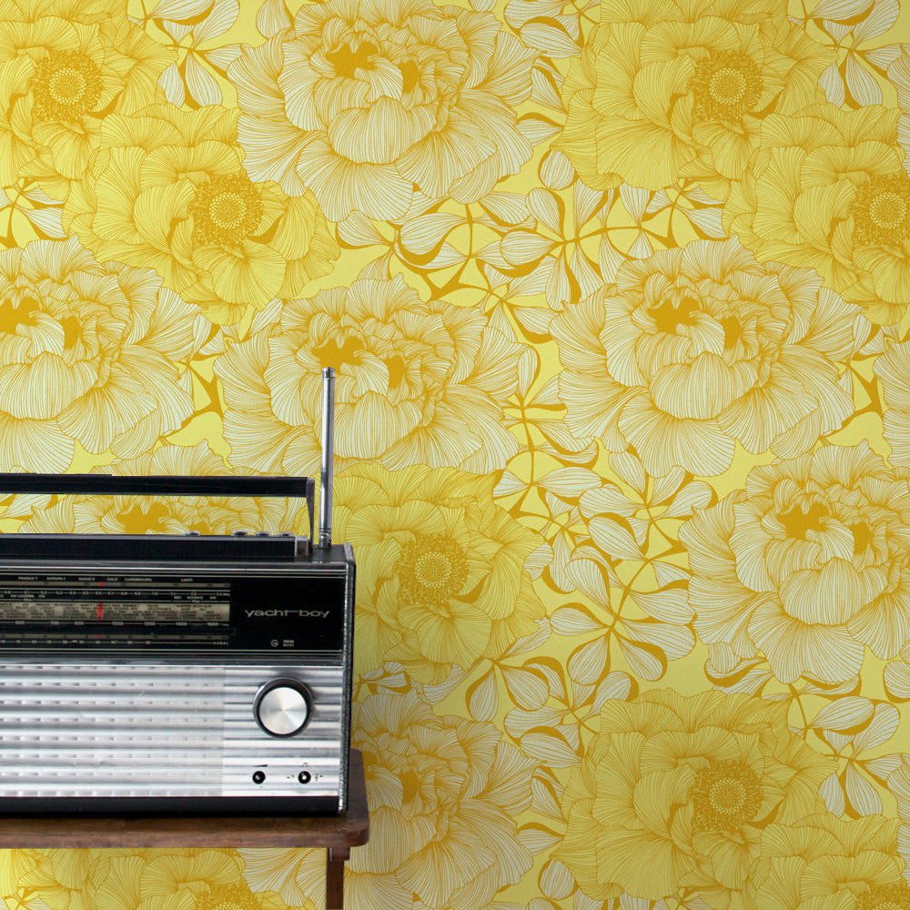 Camilla Meijer / Rose Flower yellow WP09-RF02-YL | 輸入壁紙専門店