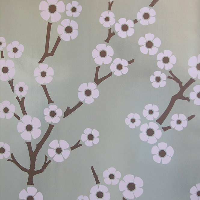 Flavor Paper SAKURA / Cherry Blossom On Silver Mylar