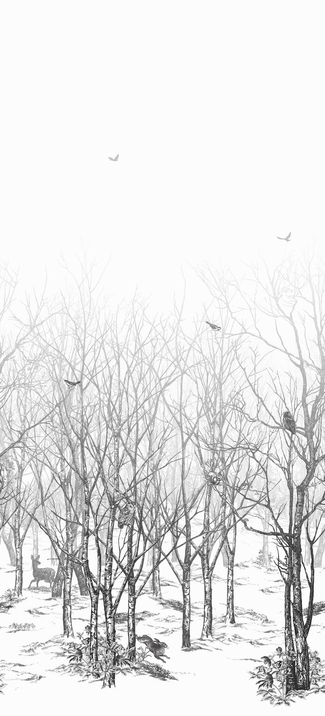 Isidore Leroy / NATURELS / FORET ENCHANTEE SANS CERF Gris 【Bセット(3パネル)】