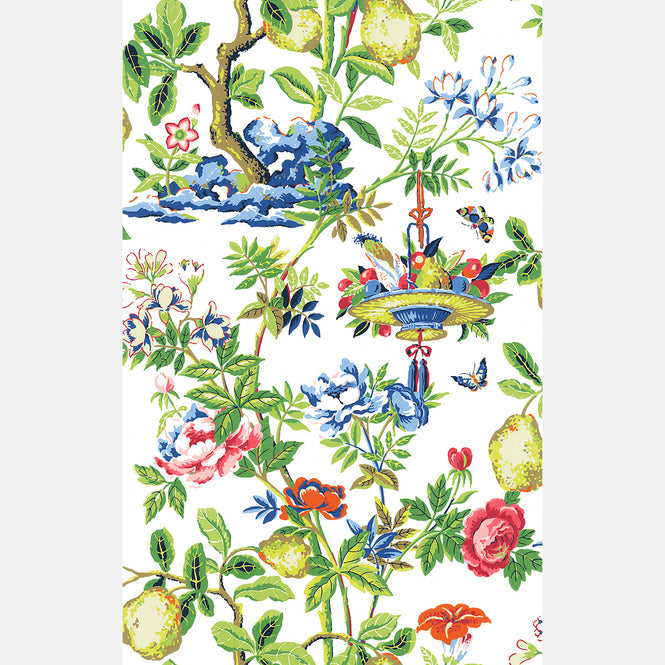 はがせる シール 壁紙 NU WALLPAPER / Bloom Shantung Garden Scalamandre / SCS3840