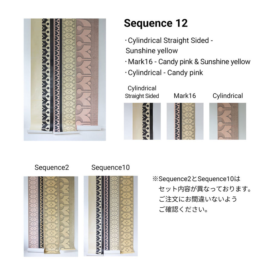 Deborah Bowness / HEIRLOOM / Sequence 12 Sunshine yellow & Candy pink【3パネル1セット】