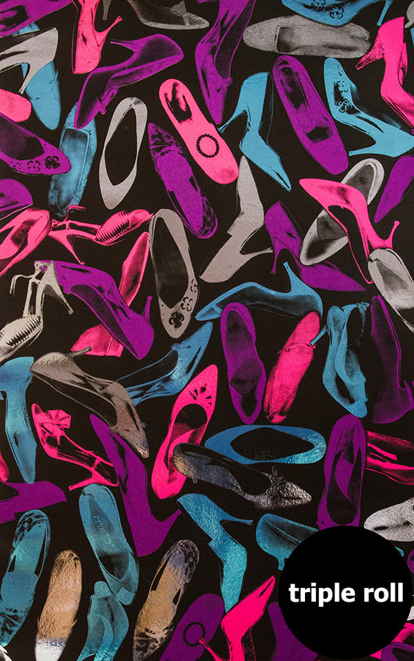 Andy Warhol / SHOES / Gemstone on Chrome Mylar (triple roll)