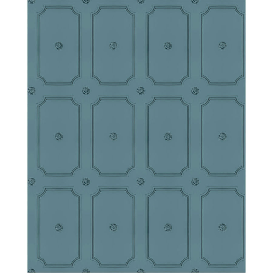 mineheart / Slate Blue Georgian Dot Panelling Wallpaper WAL/053