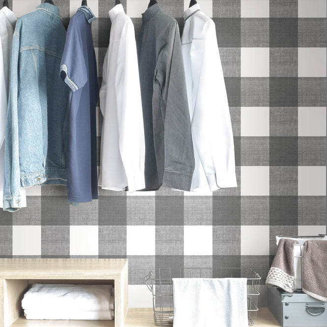 【予約受付】はがせる シール 壁紙 NU WALLPAPER / scott-ish plaid self adhesive wallpaper / SLW3415