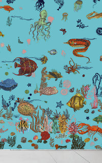 ナタリー・レテ / Sous la Mer Blue Nathalie Lete NDL058 | 輸入壁紙