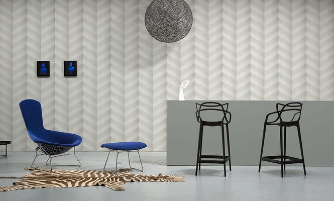 NLXL MONOCHROME WALLPAPER GRAPHIC CHEVRON WALLPAPER BY STUDIO BOOT STB-01