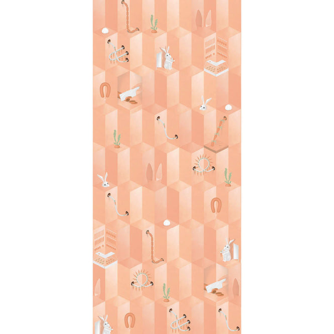 NLXL PINK CARROT WALLPAPER BY SUZAN HIJINK / SUZ-01