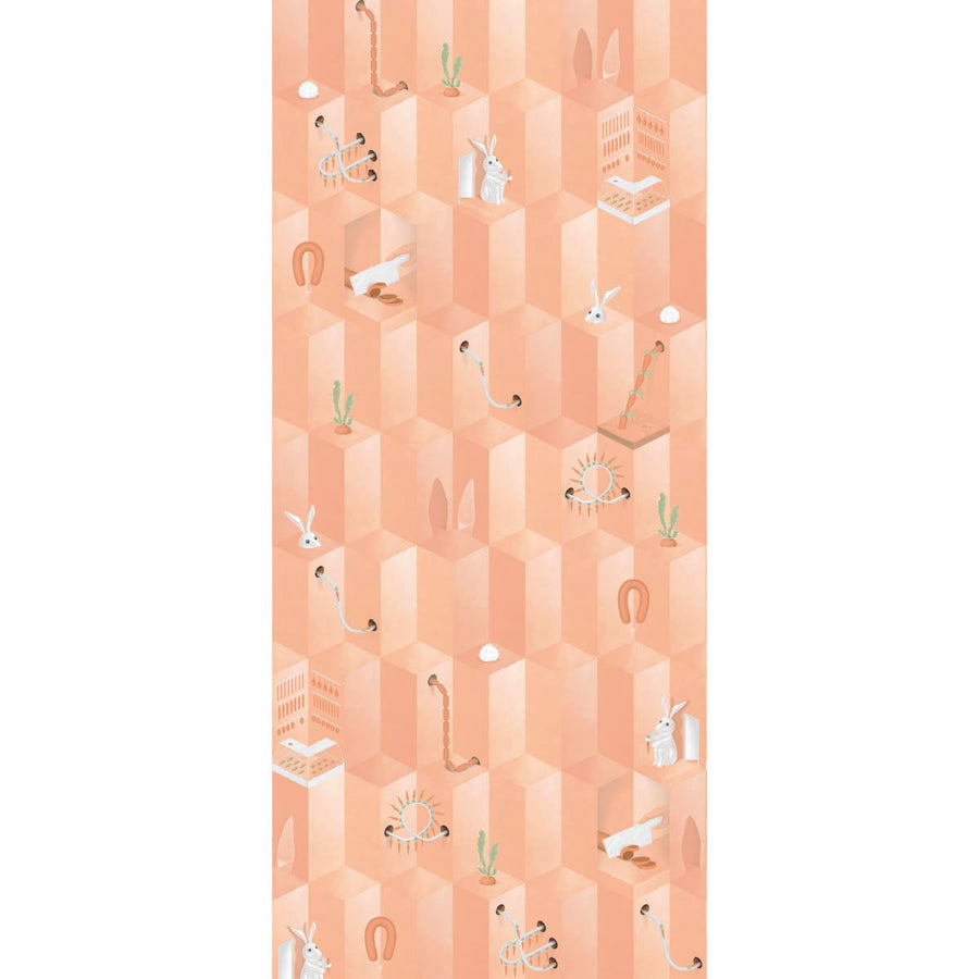 NLXL PINK CARROT WALLPAPER BY SUZAN HIJINK / SUZ-01