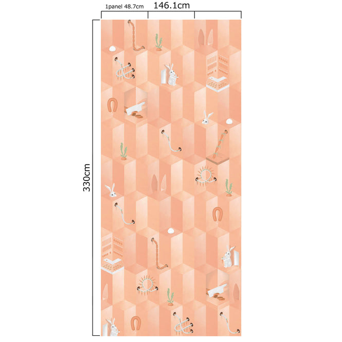 NLXL PINK CARROT WALLPAPER BY SUZAN HIJINK / SUZ-01