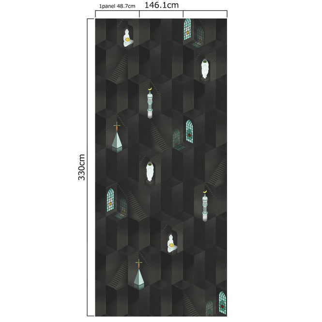 NLXL MIDNIGHT BLACK WALLPAPER BY SUZAN HIJINK / SUZ-02