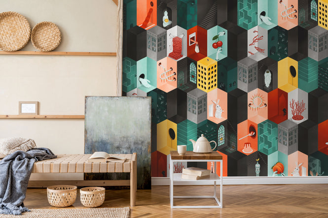 NLXL WHAT THE FOOD WALLPAPER BY SUZAN HIJINK / SUZ-03