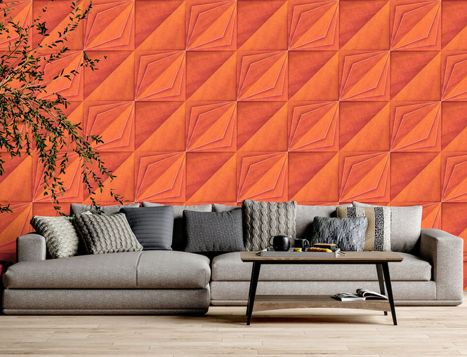 NLXL ORANGE BLOOM WALLPAPER BY SUZAN HIJINK / SUZ-05