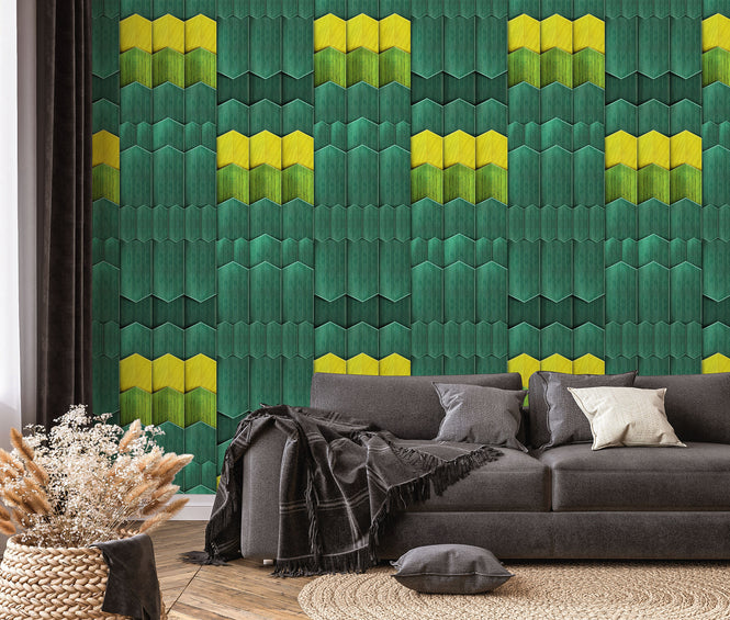 NLXL YELLOW EDGE WALLPAPER BY SUZAN HIJINK / SUZ-06