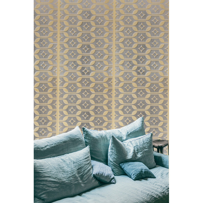 Deborah Bowness / HEIRLOOM / Tableware wallpaper Sunshine yellow