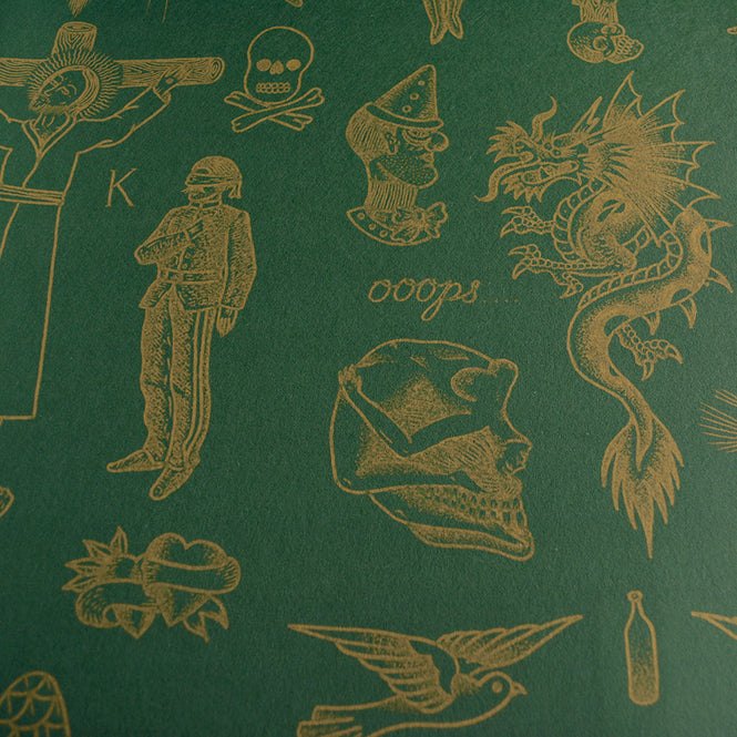 FEATHR / Tattoo Flash 01 Green & Gold 11001560401