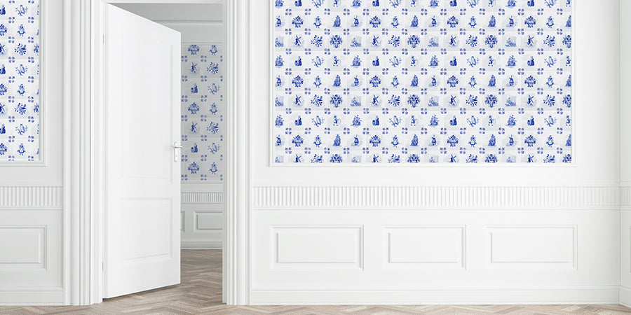 【限定数】【切売m単位】Royal Delft by Nicolette Mayer ロイヤル・デルフト / Royal Delft Tile Play