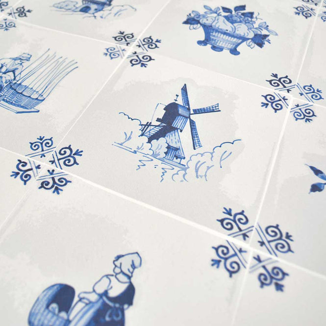 【限定数】【切売m単位】Royal Delft by Nicolette Mayer ロイヤル・デルフト / Royal Delft Tile Play