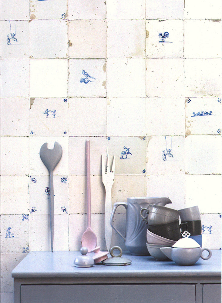 studio ditte / Tiles Wallpaper/antique-blue