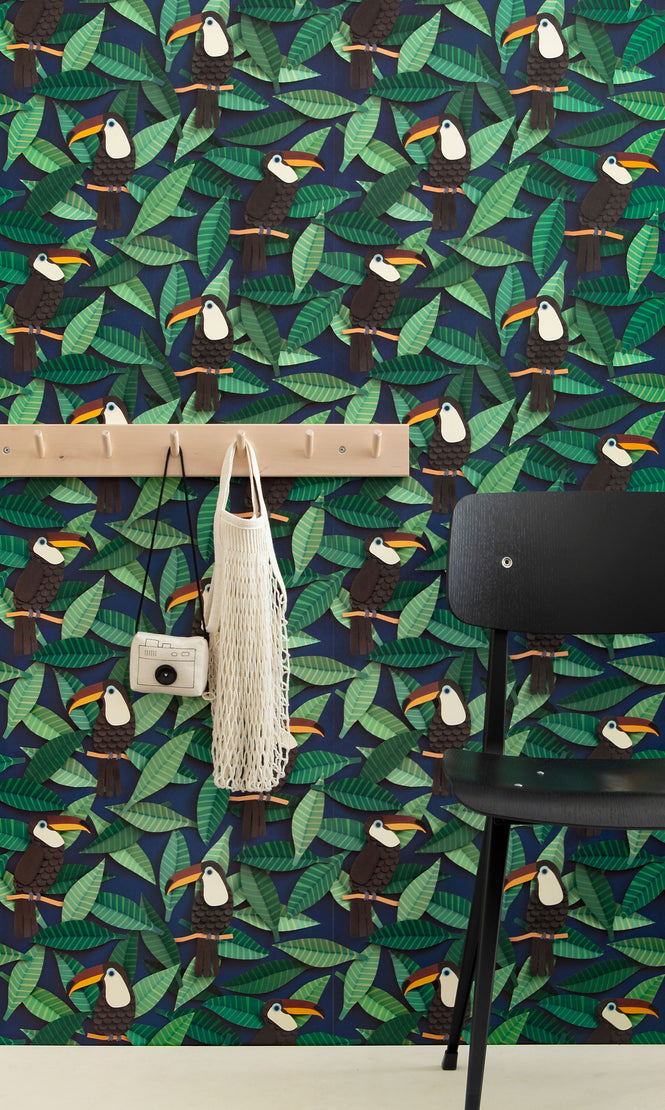 studio ditte / Toucan wallpaper【2パネル1セット】