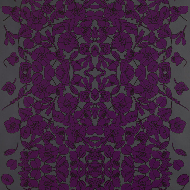 Flavor Paper VERDANT VINE / Deep Beet On Ebony Clay Coated paper