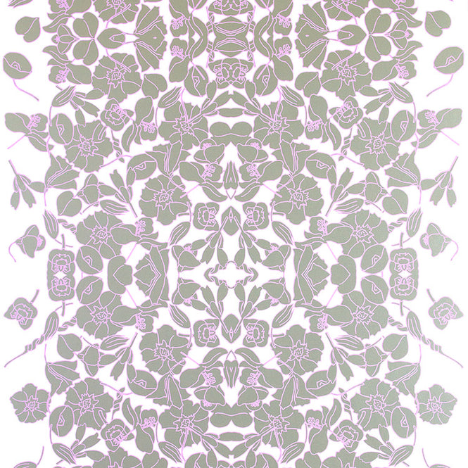Flavor Paper VERDANT VINE / Lavender Frost On White Mylar