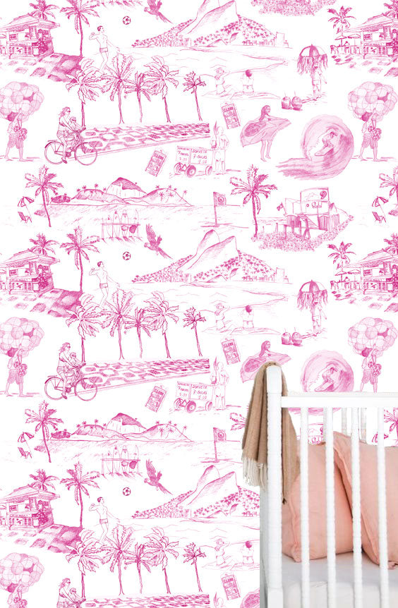 KARIOKAS / IPANEMA PinkToile WallP-IPA-Pink-02