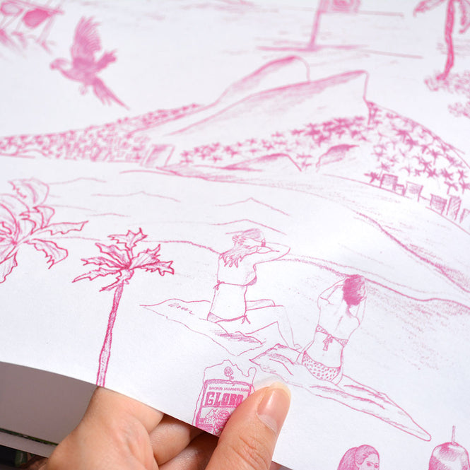 KARIOKAS / IPANEMA PinkToile WallP-IPA-Pink-02