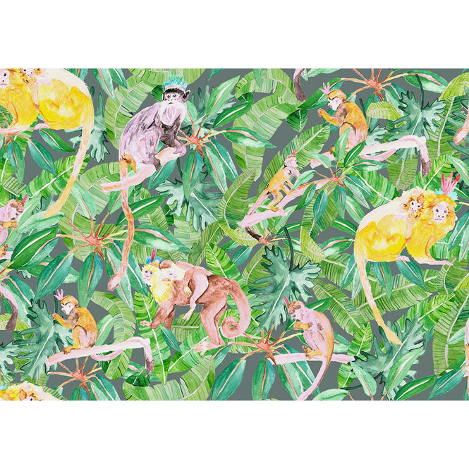 KARIOKAS / TRIBU Yellow Monkeys WallP-TRIB-Yel-03
