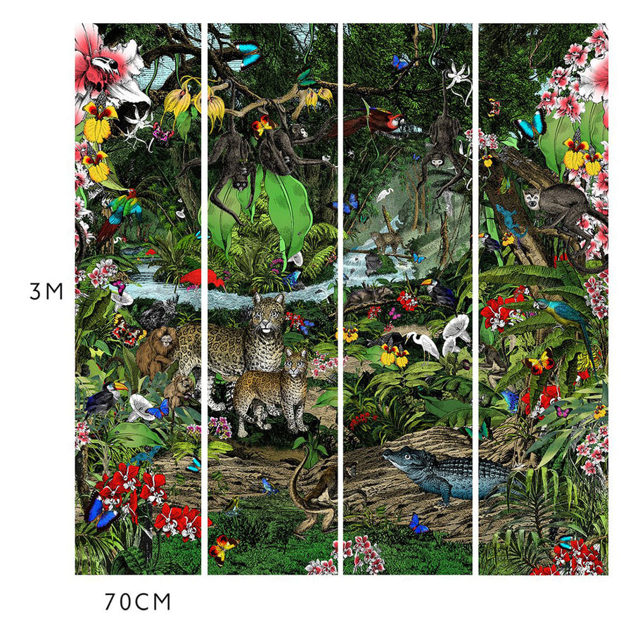 KRISTJANA S WILLIAMS STUDIO / The Amazon Rain forest Wallpaper Mural WAP0033【4パネル1セット】
