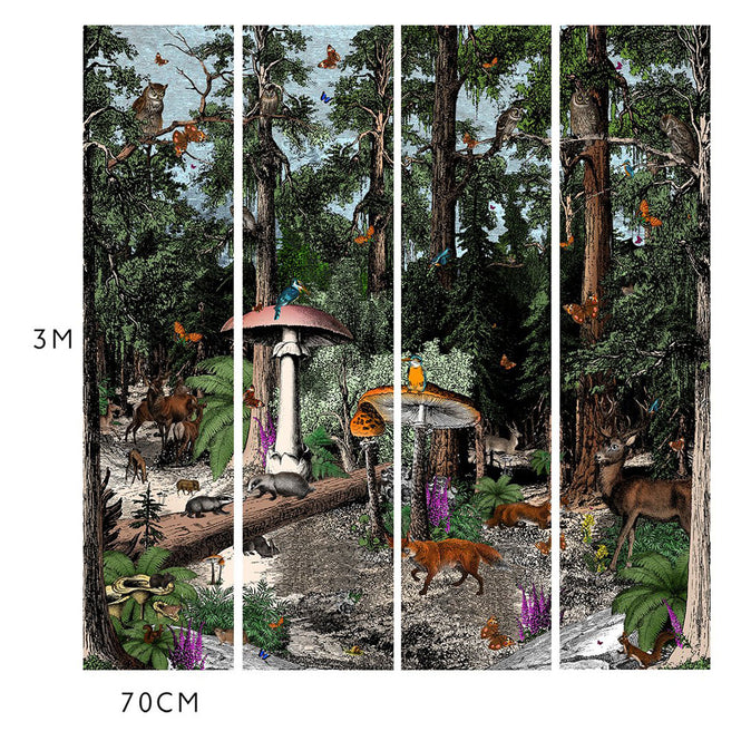 KRISTJANA S WILLIAMS STUDIO / The Black Forest Wallpaper Mural WAP0034【4パネル1セット】