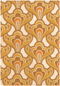 ヴィンテージ　輸入壁紙　未使用　10m　幅約53.5cm　イエローオレンジ系 Vintage Wallpaper / WD-129 | 輸入壁紙専門店 WALPA – WALPA.jp
