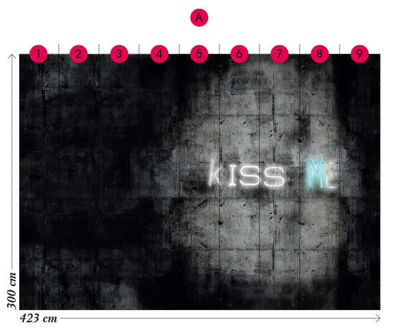 Wall&deco / Life 13 Kiss me / WDKM1301