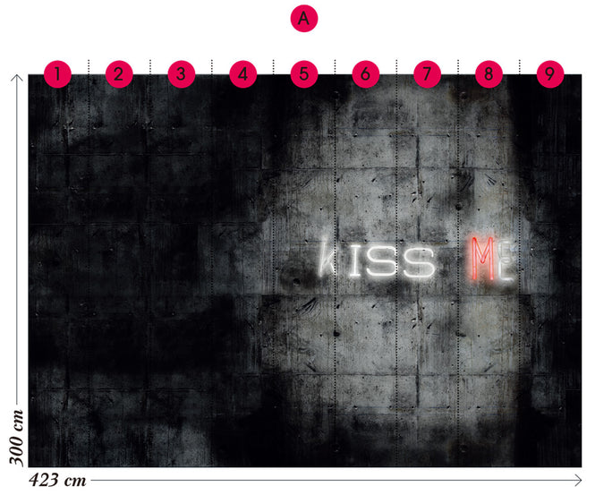 Wall&deco / Life 13 Kiss me / WDKM1302