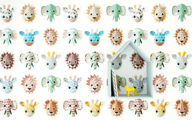 studio ditte / Wild Animals Wallpaper / sweet