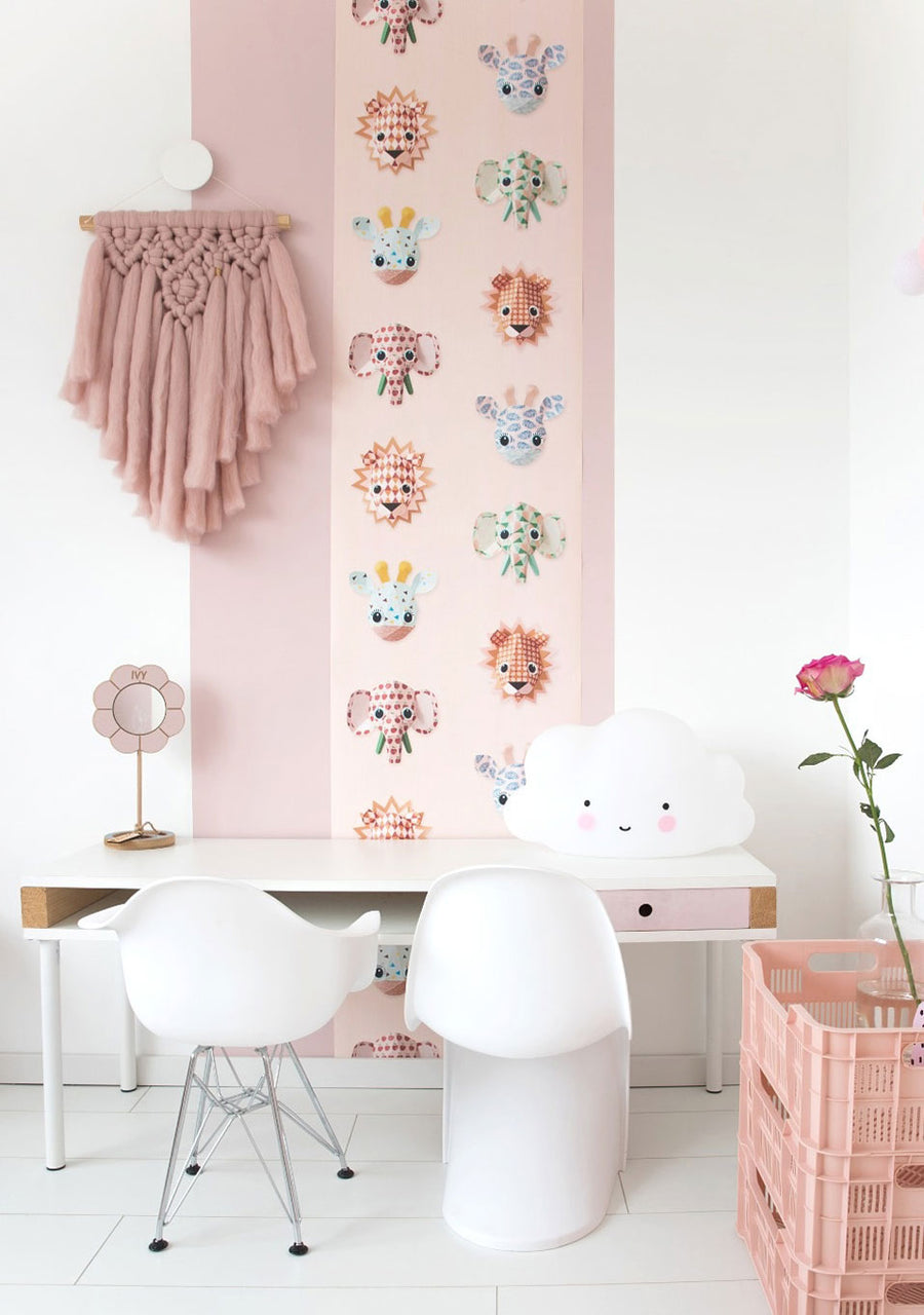 studio ditte / Wild animals wallpaper / pink