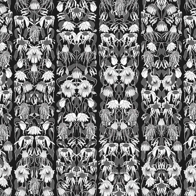 【A4サンプル】Archives Wallpaper by Studio Job / Withered Flowers/Black (JOB-06)