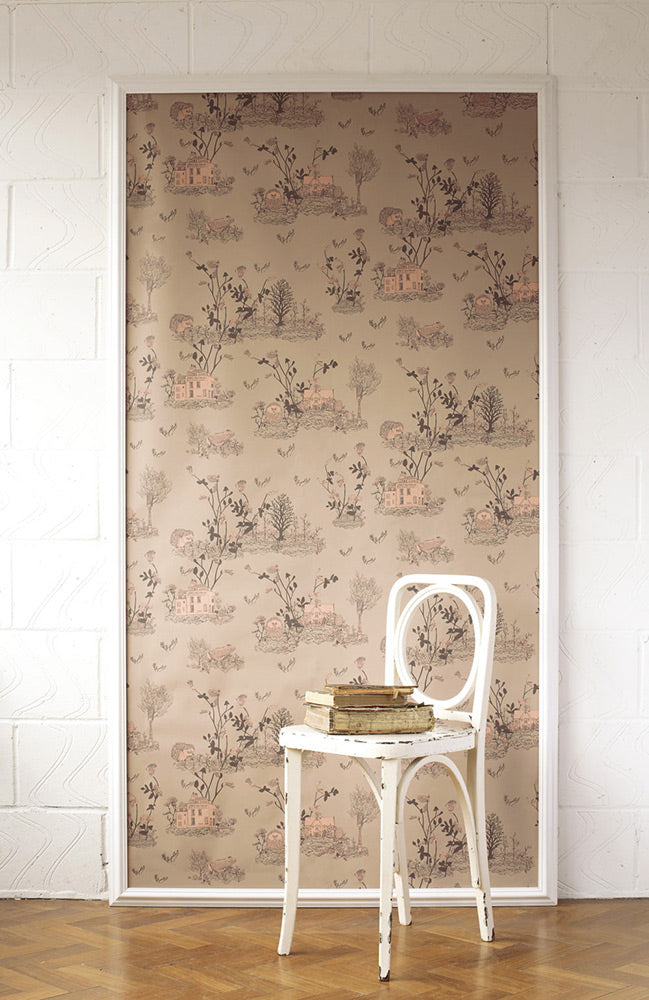 Sian Zeng / Woodlands Wallpaper / Brown Pink WOODLANDS05