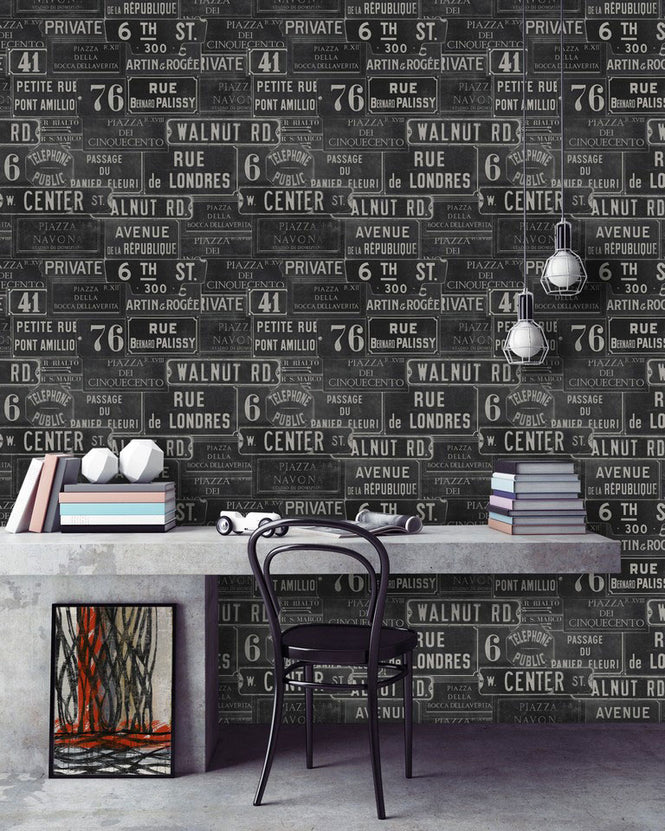 MINDTHEGAP /  VINTAGE SIGNS Anthracite WP20037
