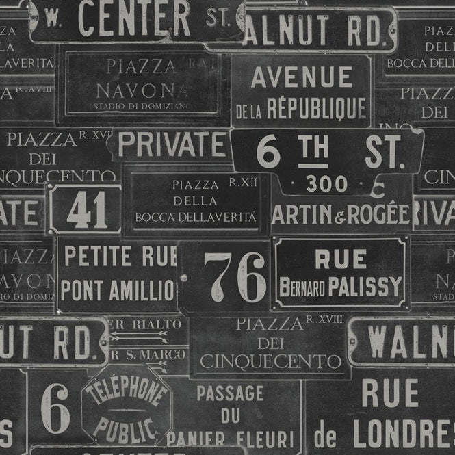MINDTHEGAP /  VINTAGE SIGNS Anthracite WP20037