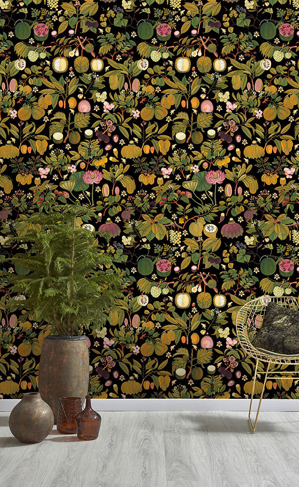 MINDTHEGAP / ASIAN FRUITS AND FLOWERS Anthracite WP20314