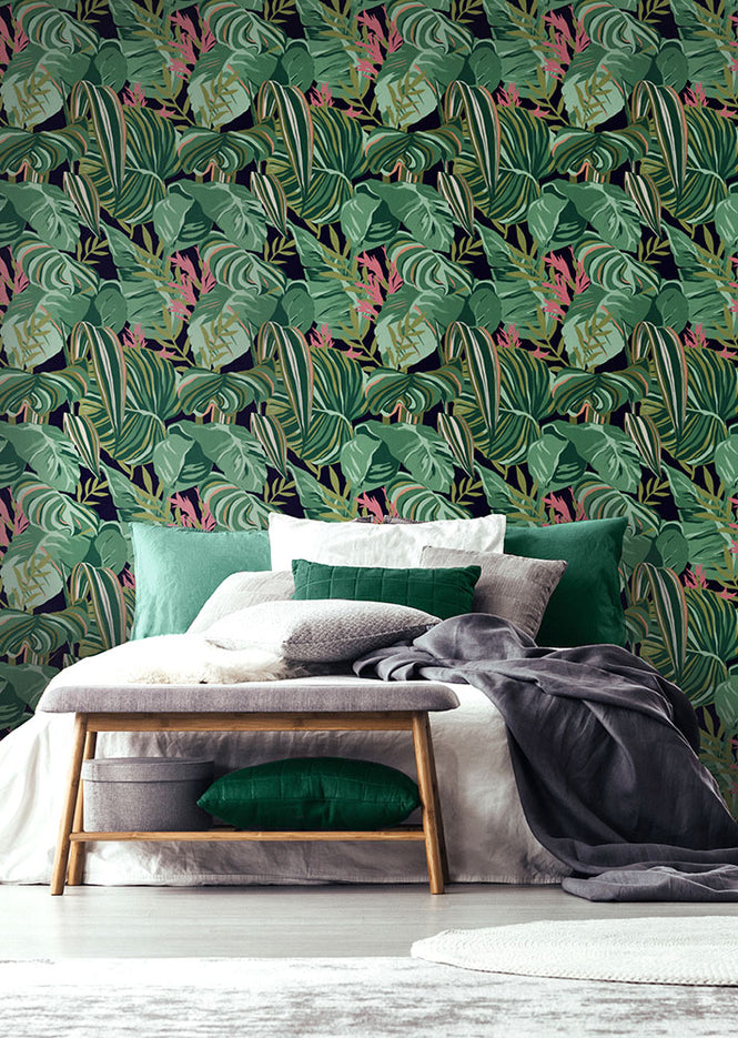 MINDTHEGAP / TROPICAL FOLIAGE Anthracite WP20366