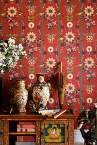 南米産 壁飾り MINDTHEGAP / CHINESE GARDEN / LIN YUAN Chinese Red WP20587