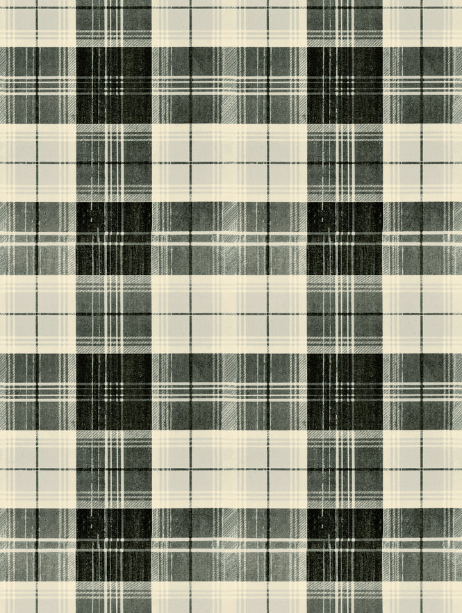 MINDTHEGAP / TRANSYLVANIAN ROOTS / COUNTRYSIDE PLAID Charcoal WP30011